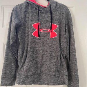 Women’s Under Armour Gray/Pink Sweater Hoodie, Medium